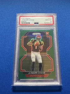 Prizm Jamarr/Ja’marr Chase 2021 verde Prizm novato RC #337 Bengals PSA 10 - Imagen 1 de 2