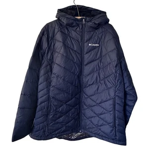 COLUMBIA Omni Heat Insulated Thermarator Jacket Mens 3X Navy Hooded NWOT - Picture 1 of 8