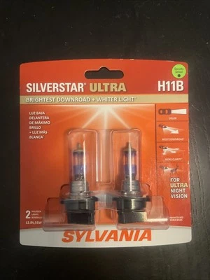 NEW - Sylvania Ultra H11B 2Pack Halogen Lamps - Night Vision 12V 55W Road Legal - Image 1 of 2