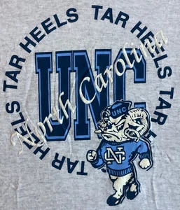UNC North Carolina Tar Heels Vintage Jerzees Men's Graphic T-Shirt Large 42-44 - Picture 1 of 8