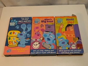 3x Blue’s Clues VHS Tape Lot:  Meet Joe!, Big Band, ABC's & 123's - Picture 1 of 9