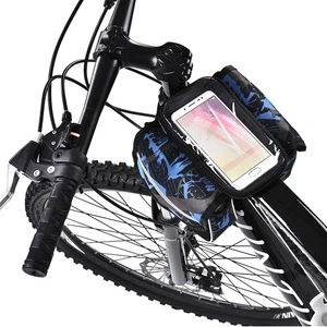 Bike Front Tube Bag Waterproof Touchscreen Phone Case Blue 3L Bicycle Add-on - Imagen 1 de 8