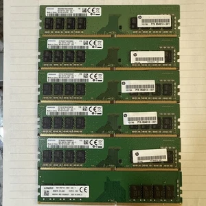 1 LOT (6 PCS) 8GB 1Rx8 PC4-2400T MEMORY HP P/N 854913-001 - Afbeelding 1 van 3