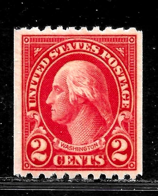 HICK GIRL-OLD MINT U.S. SC#606  WASHINGTON, COIL  ISSUE 1923-29         X6201 - Image 1 of 2