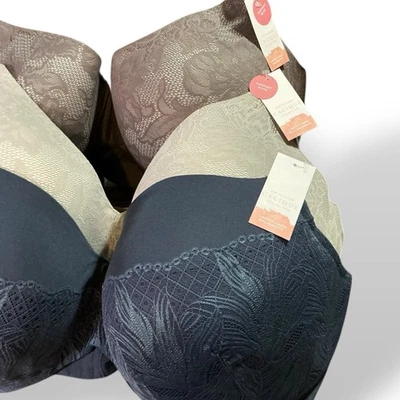 Set Of 3 Cacique Comfort Bliss Lightly Lined Balconette Bras Size 50H NWT - Image 1 of 4
