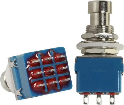 Meetoot 2 Stück 3PDT Gitarrenpedal Schalter True Bypass Stomp Fuß - Bild 1 von 4