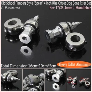 Retro 2" Desplazamiento Dogbone 1" Manillar Elevadores Barras Abrazadera de Montaje para Harley Springer - Imagen 1 de 12