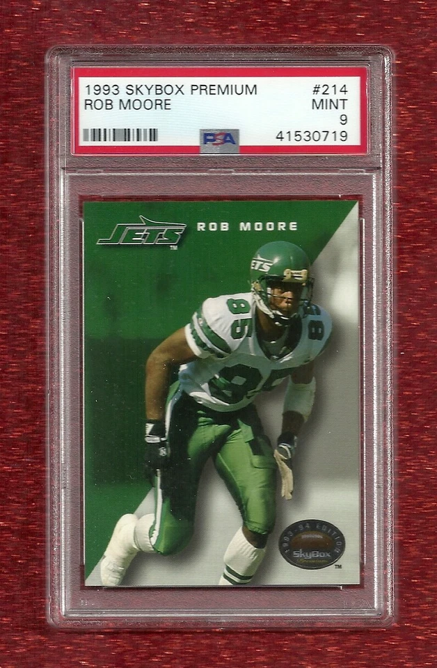 1993 SKYBOX PREMIUM #214 ROB MOORE PSA 9 MINT POP 1 NEW YORK JETS, CARDINALS - Image 1 of 1