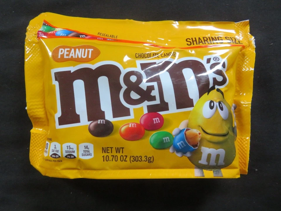 (1) Bolsa de caramelos de chocolate Peanut M&M's 10,70 OZ tamaño compartido Foto 1 de 1