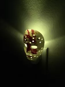 Jason Mask AUTO LED Plug in Night Light Lamp - Scary, Spooky, Horror, Gothic Fun - Picture 1 of 26