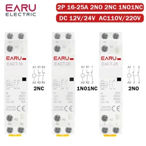 DC12V 24V AC110V 220V 50/60Hz 2P 16A 20A 25A 2NO 2NC 1NO1NC Din-Schiene Montiert - Bild 1 von 16