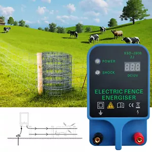 1Pc DC 12V 10KM Electric Fence Energizer Fencing Controller Livestock XSD-260B - Picture 1 of 13