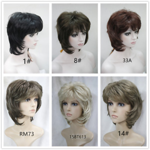 9 Colour Short Curly Women Wig Ladies Wig Daily Hair Wig Cosplay Wigs+Wig Cap