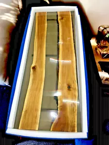 Epoxy Dining Table Top, Live Edge Coffee Table, Clear Epoxy Table, Natural Wood - Picture 1 of 9