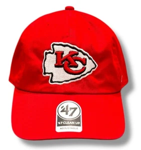 Nuevo NFL Kansas City Chiefs '47 Limpieza Slouch Hombres Correa Gorra Sombrero - Imagen 1 de 4