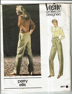 Vogue #2677 VTG Perry Ellis Pants with variation Pattern Sz 10 UC - Picture 1 of 2