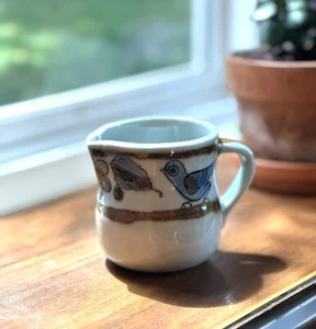 Crema pintada a mano cerámica popular mexicana vintage Ken Edwards El Palomar Tobala - Imagen 1 de 4