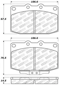 StopTech Performance 89-95 Mazda RX7 Front Brake Pads - Foto 1 di 12