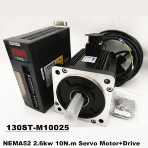 Servomotor de brida 2,6 KW 130ST-M10025 130 mm 10 Nm + Kit de controlador para procesamiento de alimentos - Imagen 1 de 10