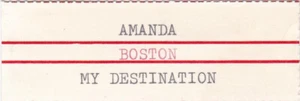 Boston - Amanda - original jukebox title strip - Picture 1 of 1