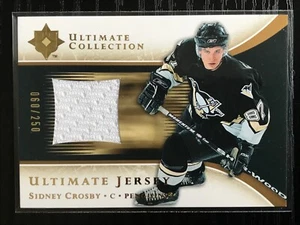 2005/06 UD ULTIMATE COLLECTION JERSEY SIDNEY CROSBY ROOKIE JERSEY /250 - Picture 1 of 2