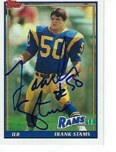 FRANK STAMS SIGNED 1991 TOPPS #544 - LOS ANGELES RAMS - Bild 1 von 1