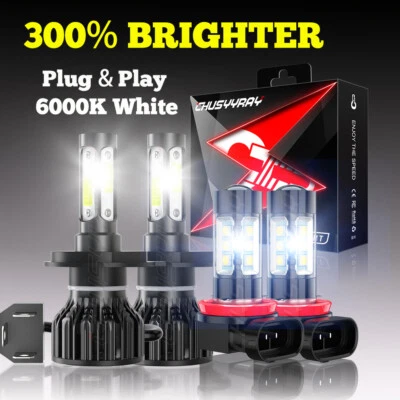 For Nissan NV350 Urvan 2014-2019 LED Headlights Hi/Lo Beam Fog Light Bulb H4 H11 - Image 1 of 4