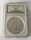 2001 1 ounce .999 American Silver Eagle Dollar Coin NGC MS69