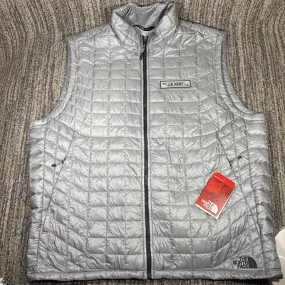 NUEVO CON ETIQUETAS North Face Thermoball ECO Trek Chaleco Para Hombres XXL Gris Plata Puffer Cremallera con LOGOTIPO Foto 1 de 4