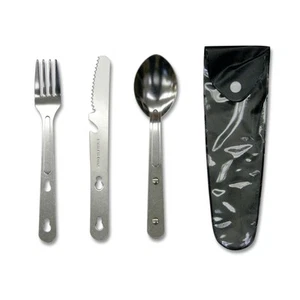 Stansport Stainless Steel Knife, Fork & Spoon Set - Picture 1 of 1
