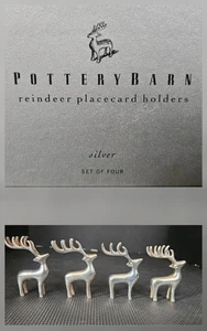 4 porta segnaposto renne argento fienile ceramica vintage, con scatola, spedizione gratuita - Foto 1 di 11
