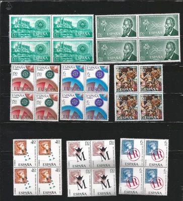 (L068A) - ESPAÑA 1967 - 10 SERIES EN BLOQUES DE 4 - NUEVO** - Imagen 1 de 2