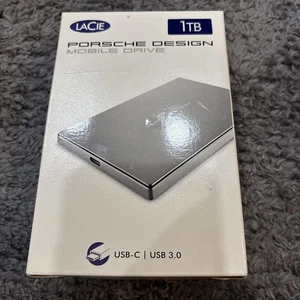LaCie 1TB Porsche Design Mobile Drive USB-C USB 3.0 - Picture 1 of 2