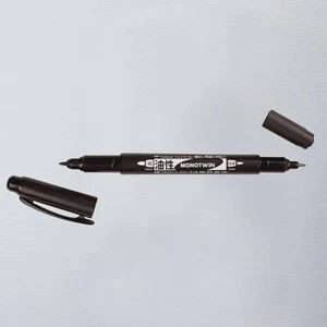 Tombow MONO Twin Permanent Marker Black - Picture 1 of 1