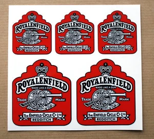 Classic Tank Helmet Frame RED stickers decals to fit ROYAL ENFIELD - Picture 1 of 1