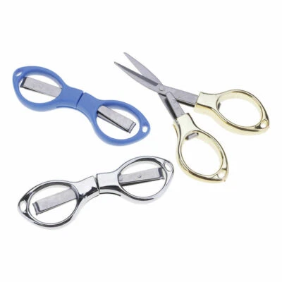 Novelty Folding Camping Stainless Steel Scissors Keychain Scissor Mini Cutter US - Image 1 of 4
