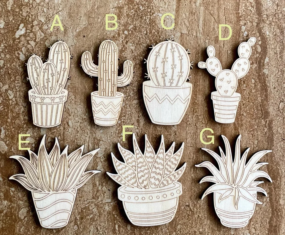Cactus Cutout for Decor, Party Supplies, Crafts, Home and Garden Art Foto 1 de 1
