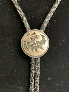 Handmade Native American sterling Eagle Bolo Tie (KYS66) - Picture 1 of 3