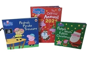 Peppa Pig Annual 2021, Peppa Meets Father Christmas, Pedros Pirate Treasure New - Picture 1 of 1