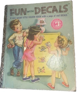 Fun With Decals (Partial Decals) 1952 HC Little Golden Book First A Edition - Picture 1 of 12
