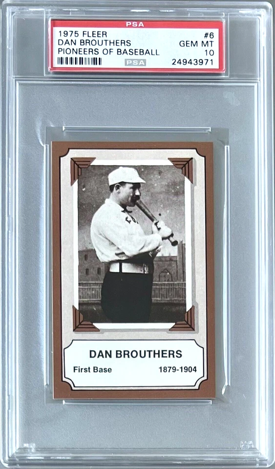 Fleer Pioneers of Baseball 1975 #6 Dan Brouthers Hof PSA 10 gemas MT BISONTES Foto 1 de 2