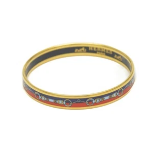 Hermes enamel PM cloisonne bangle bracelet - Picture 1 of 5
