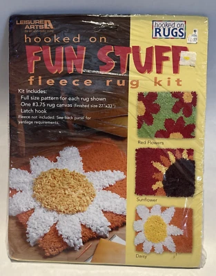 Kit de vellón alfombras enganchadas Leisure Arts margarita girasol polar no incluido Foto 1 de 4