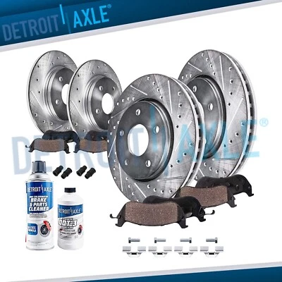 Front Rear Drilled Brake Rotors Ceramic Pads for 2000 VW Jetta Golf City Beetle - Image 1 of 4