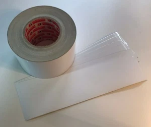 WHITE 1 SHEET GLOSS VINYL SELF ADHESIVE SHEETS MODEL MAKING ART CRAFT STICKER - Picture 1 of 3