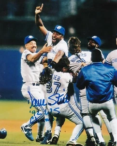 DAVE STIEB  TORONTO BLUE JAYS  92 WS CHAMPS  ACTION SIGNED 8x10 - Picture 1 of 1