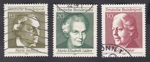 Alemania 1969 Mujeres Women's Suffrage Set Compl Mi 596/98 Sc 1007 Yv 461/63 - Imagen 1 de 1