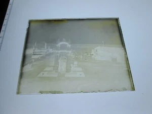 LATE 1800s or EARLY 1900s GLASS NEGATIVE,  CANOPY OVER PLYMOUTH ROCK, STEAM SHIP - Picture 1 of 1