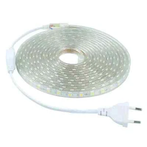 600 LED 5050 STRIP STRISCIA 10 m 220V BIANCO LUCE FREDDA ALIMENTATORE IMPERMEABI - Foto 1 di 5