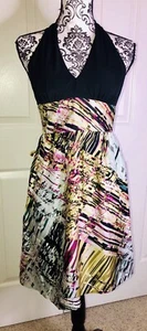 SUZI CHIN for Maggy Boutique Silk Halter Dress 2P ~ EXQUISITE! - Picture 1 of 10